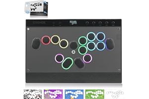 ONEED Haute42 Leverless Controller Arcade Stick: Split Layout Magnetic C16S Leverless Arcade Stick,Premium Black Symmetrical Arcade Controller for PC/PS4/Switch/Switch2 Game with Lock Button