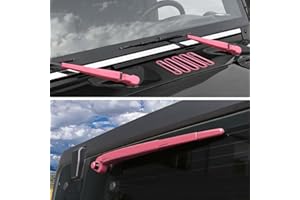 JeCar 10pcs Pink Windshield Wiper Covers Trim Kit for 2007-2018 Jeep Wrangler JK Exterior Accessories