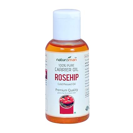 Naturoman 100% Pure & Natural Cold Pressed Rosehip Seed Carrier Oil for Skin Lightening, Pigmentation, Stretch Marks, Acne Scars, Wrinkles, Aging - (30 ML)