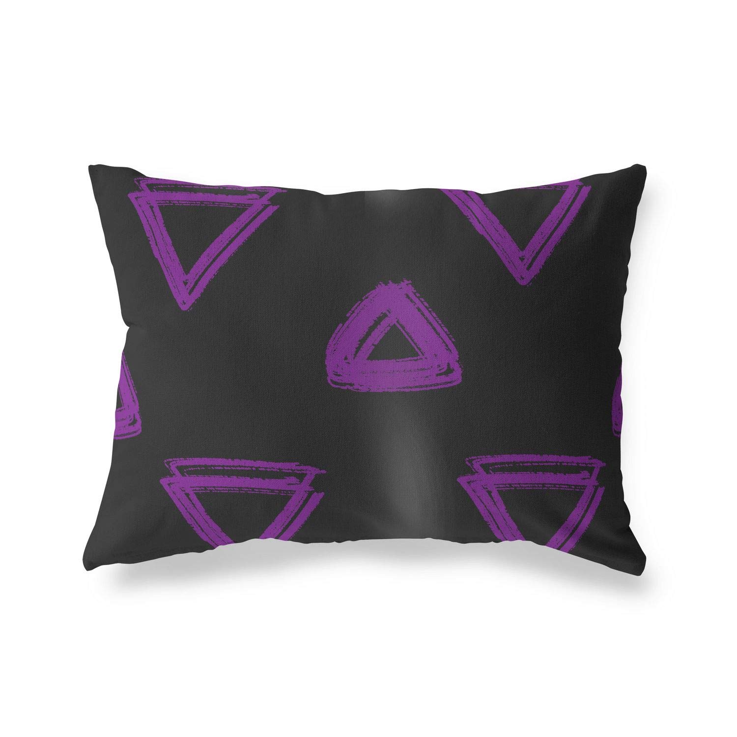 BonaMaison Decorative Cushion Cover, Purple-Black Throw Pillow Covers, Home Decorative Pillowcases for Livingroom, Sofa, Bedroom, Size: 45X60 Cm - Designed and Manufactured in Turkey