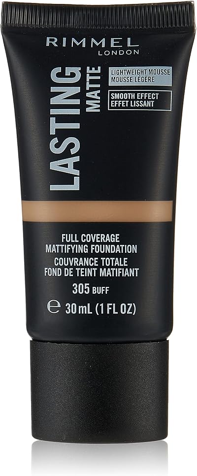 Rimmel Lasting Matte Full Coverage Foundation 30ml 305 Buff