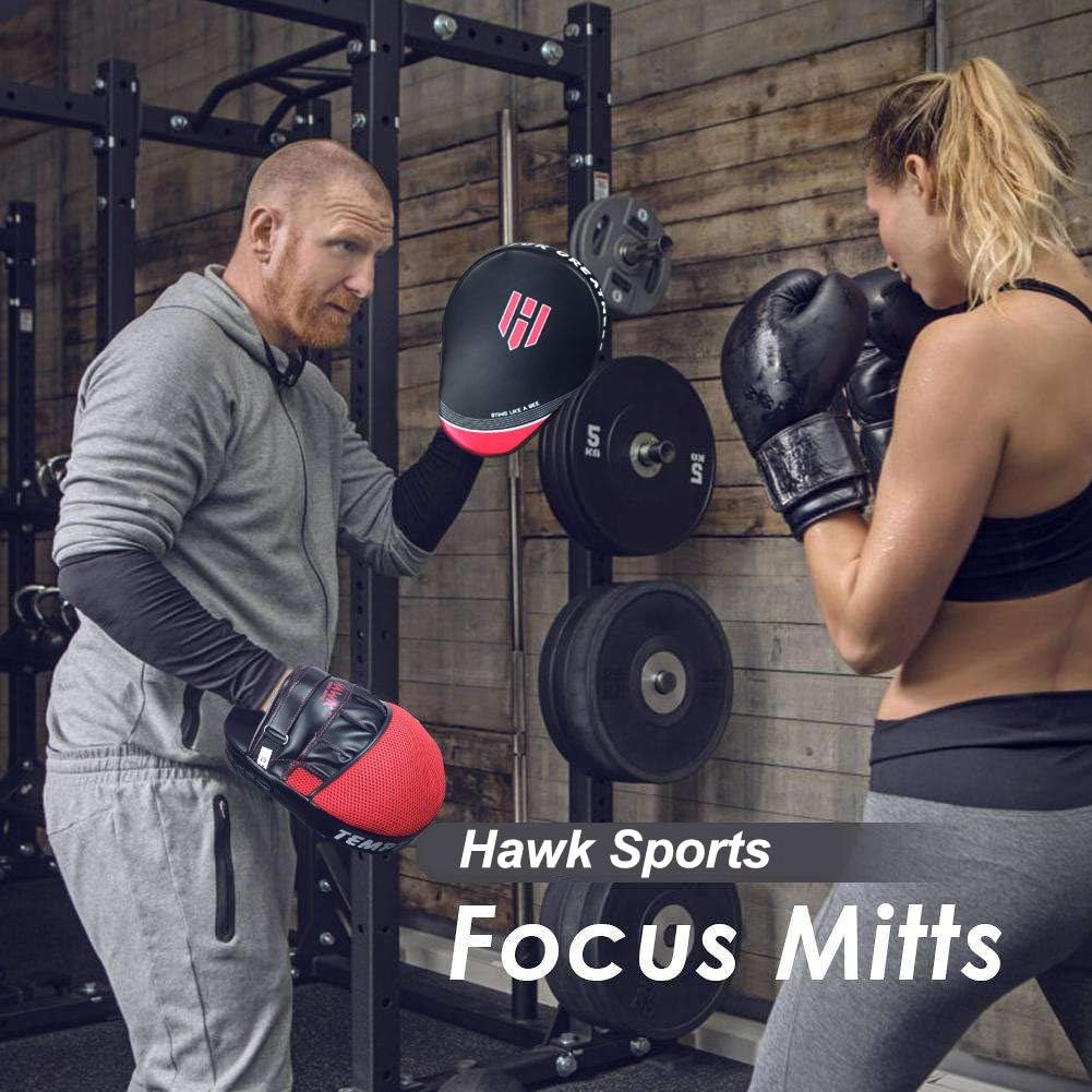 Punching Mitts Kickboxing Muay Thai MMA Boxing Mitts Training Focus Punch Mitts Bags Hand Target Pads for Kids, Men & Women (Pair) (Red) : Sports & Outdoors