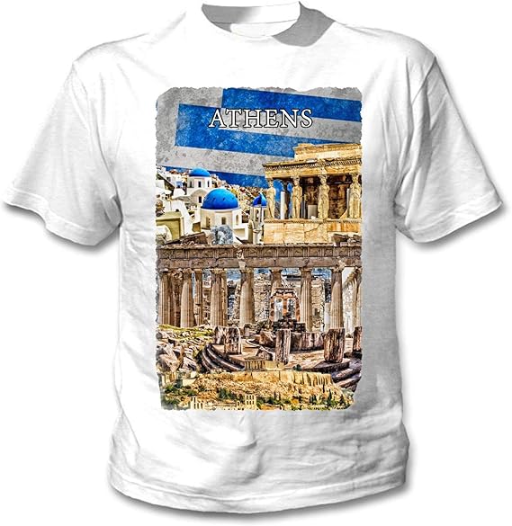 teesquare1st Men's Athens Greece Souvenir White TShirt Amazon.co.uk