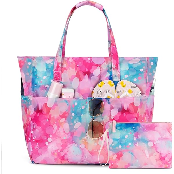 Amazon.com | Xiso Ver Glitter Purple Large Beach Tote Bag
