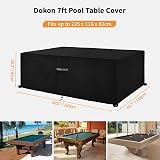 Dokon 7ft Pool Table Cover Waterproof Windproof Oxford Fabric 225x116x82cm view 2