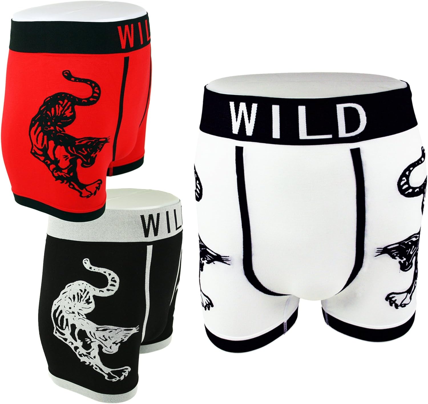 Itzu Men's Novelty Boxer Shorts Briefs Trunks Underwear Wild Tiger (3