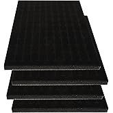 DOITOOL 4Pcs Foam Earring Storage Box Liners Black Velvet Ring Insert Holder Jewelry Box Inserts Display Pad for Retail Showcase