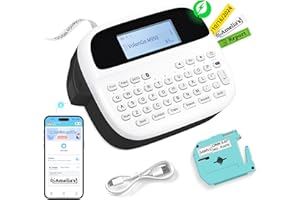 VOLENGO Label Maker Machine with-Tape, Label Maker Waterproof-labels, Rechargeable Backlit Portable Labeler, M950 12mm Bluetooth Label Printer for Home Organization and Storage, Office School Teacher Supplies