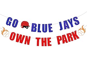 Pre Strung Go Blue Jays Own The Park Banner -Toronto Jays party decor, Baseball team party，Celebration Baseball Game Day Part