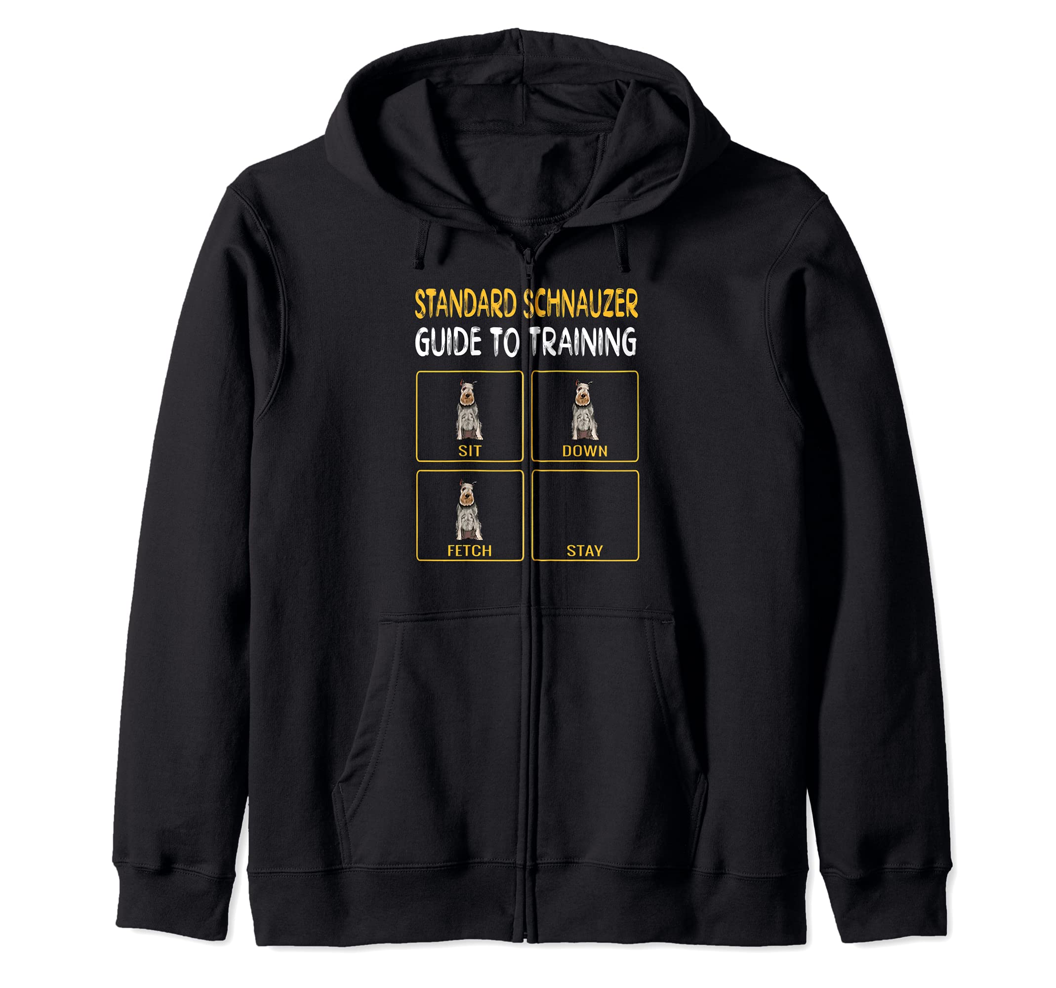 Funny Standard Schnauzer Guide To Training Dog Obedience Zip Hoodie