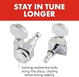 Fender Locking Tuners Set of 6 Chrome for Strat Tele Modern Staggered view 2