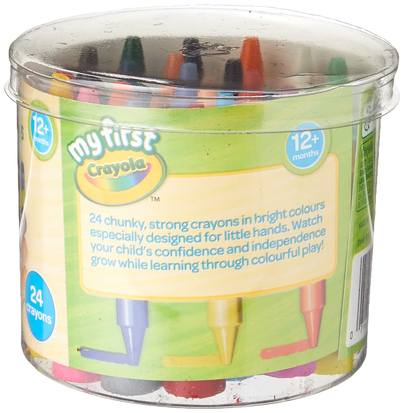 CRAYOLA MyFirst Jumbo Crayons - Assorted Colours (Pack of 24), Easy-Grip Colouring Crayons Perfect for Toddlers Hands, Ideal for Kids Aged 12+ Months