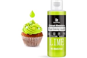 DECORROM Food Coloring - Vibrant Liquid Icing Food Coloring Set for Baking, Cake Decorating, Easter Egg, Airbrush - Tasteless Food Color Dye for Fondant, Slime, DIY Crafts - 5.5 Fl.oz / 160ml Each (Lime)