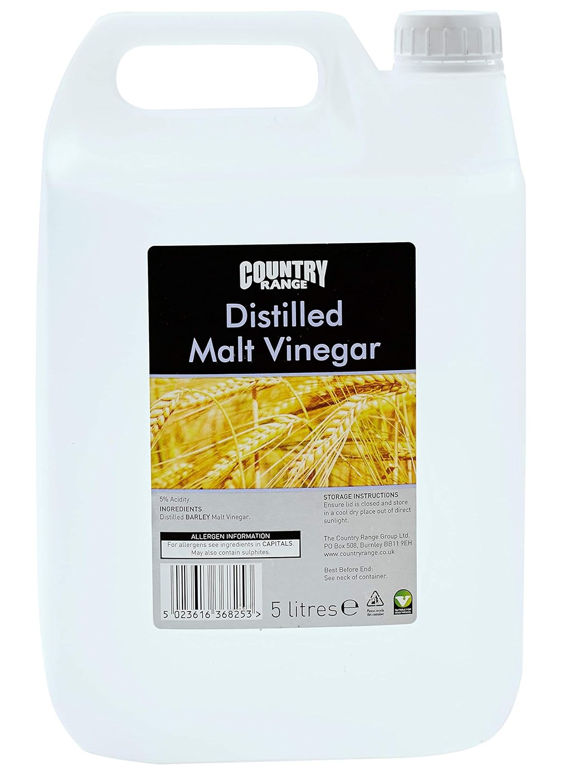 Country Range Distilled Malt Vinegar 1x5ltr Amazon.co.uk Grocery