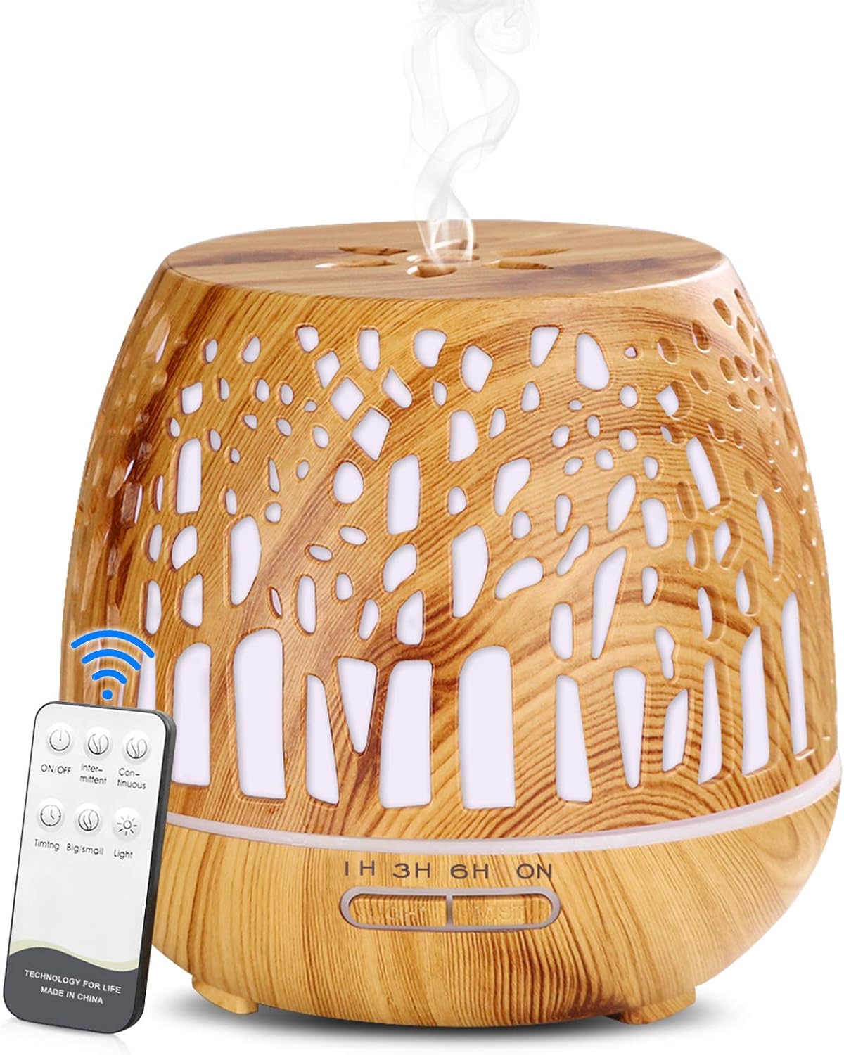 Simpeak 400ml Essential Oil Diffuser, BPA Free Electric Aroma Diffuser with Remote Control & Auto Shut-Off