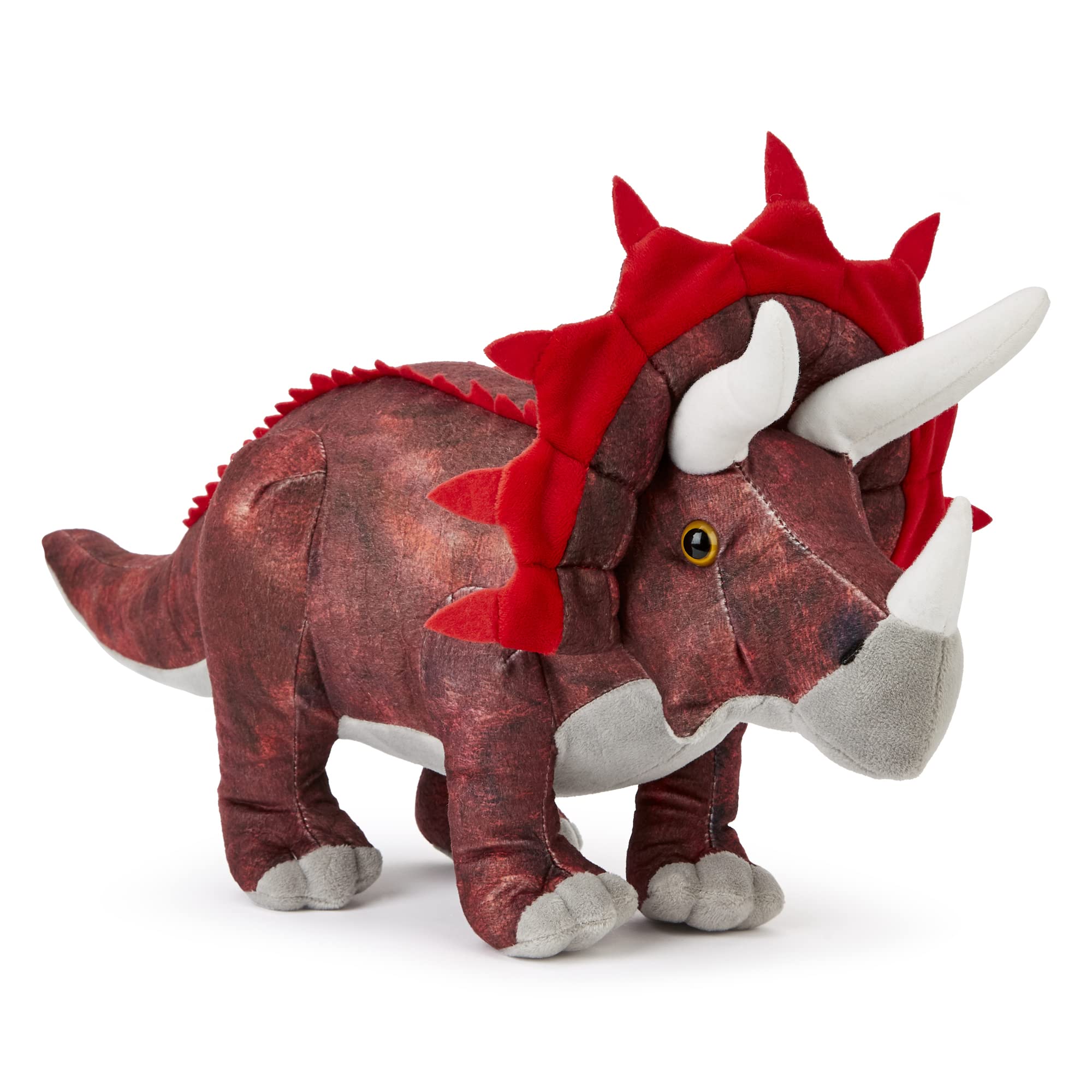 Zappi Co Children's Realistic Lifelike Large Plush Toy - Soft & Cuddly Stuffed Animal for Boys and Kids (53cm Length) (Triceratops)