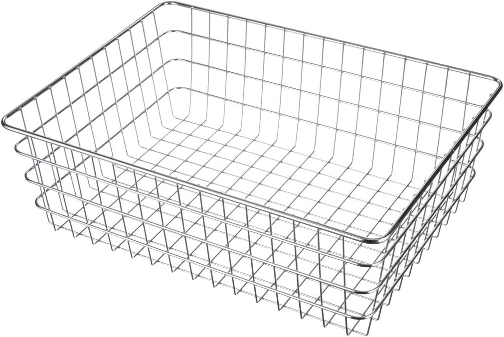 Marlin Steel Chrome Plated Utility Basket (17.75"L x 23.75"W x 8"H)