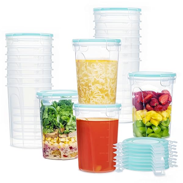 VTOPMART 18 PACK 32OZ FREEZER STORAGE CONTAINERS, SOUP...