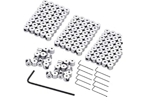 120 Pcs Pin Locks Pin Backs Locking Clasp Bulk with Wrench, Aulufft Locking Pin Keepers Backs Locking Clasp Sliver 6 x 5 mm