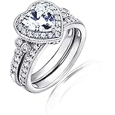 Amazon Essentials Platinum-Plated Sterling Silver Infinite Elements Cubic Zirconia Antique Ring, (previously Amazon Collection)