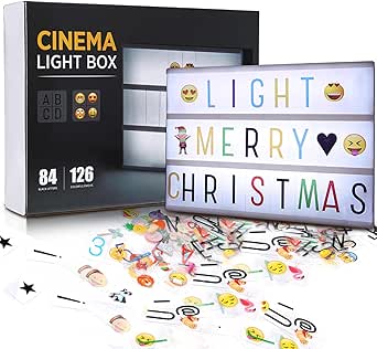 Jeteveven Caja de Luz A4 con 210 Letras, Lightbox LED Letras ...