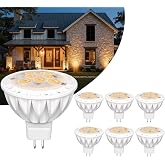 AIMEOKO MR16 LED Bulbs GU5.3 12V 3W(35-Watt Equivalent) 2700K Warm White | 300 lumens, 38&deg; Beam Angle, 6 Pack Non-Dimmable, LED Spotlight Bulb for Landscape, Recessed, Track Lighting