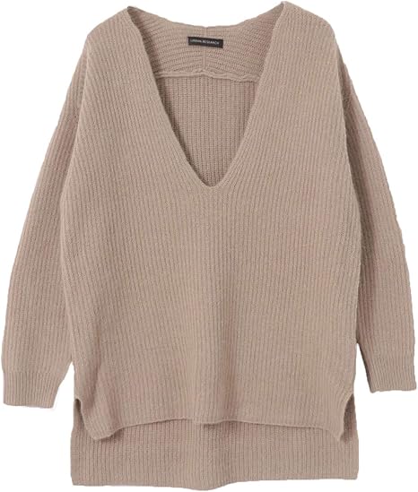 Amazon アーバンリサーチ ニット セーター Fox混深vネックニット レディース Ur07 22t008 Mocha Free セーター 通販