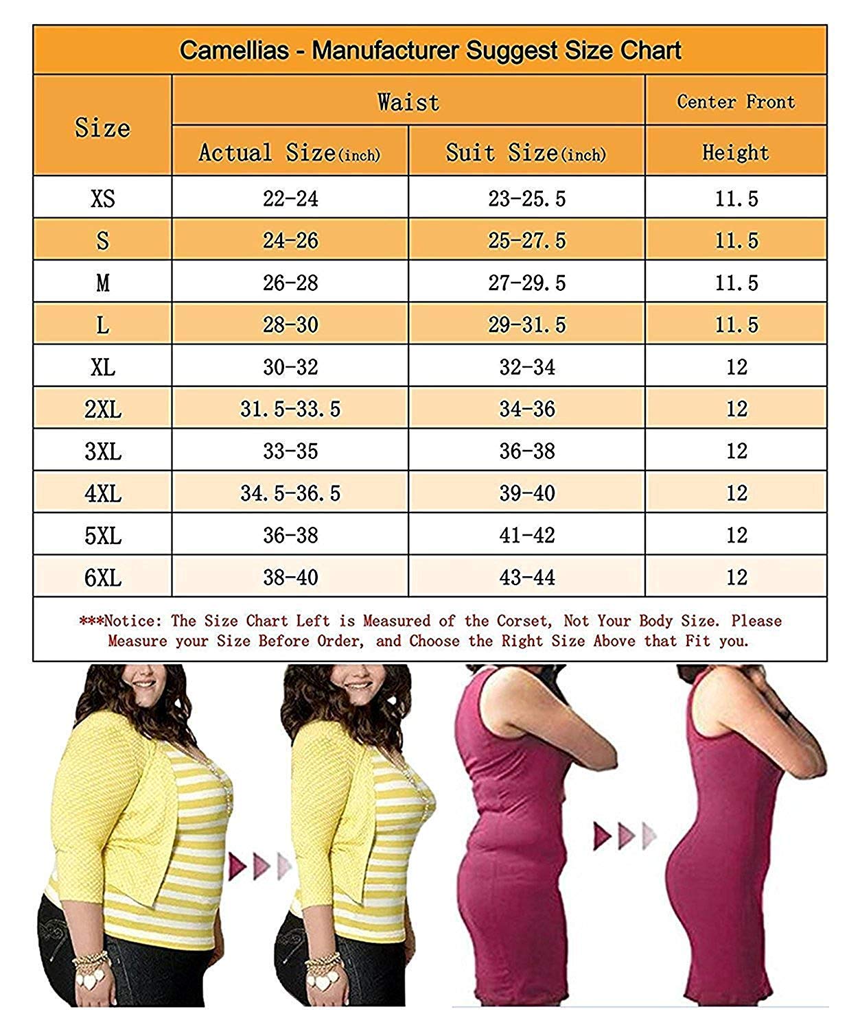 Shaperx Waist Trainer Size Chart atelieryuwa.ciao.jp