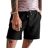 JMIERR Men's Casual 5"/ 7" Shorts Waffle Elastic Waist Drawstring Workout Running Jogging Beach Sweat Shorts with Pockets