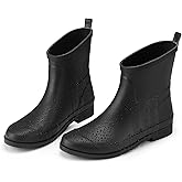 HISEA Women's Rubber Rain Boots Ankle Garden Boots for Women Short Rubber Boot Outdoor