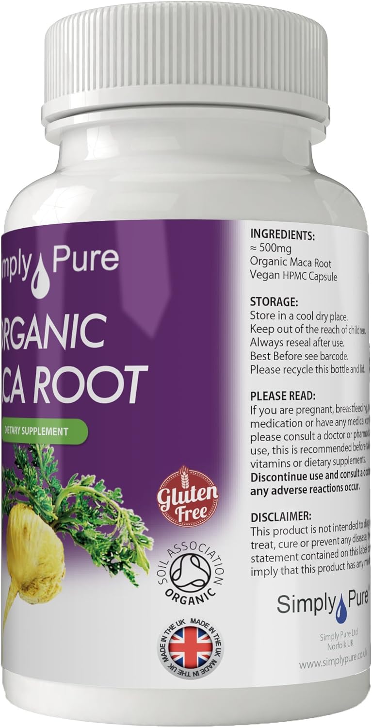 Simply Pure Organic Maca Root for Energy & Stamina Boost, 90 count (Pack of 1) - Image 5