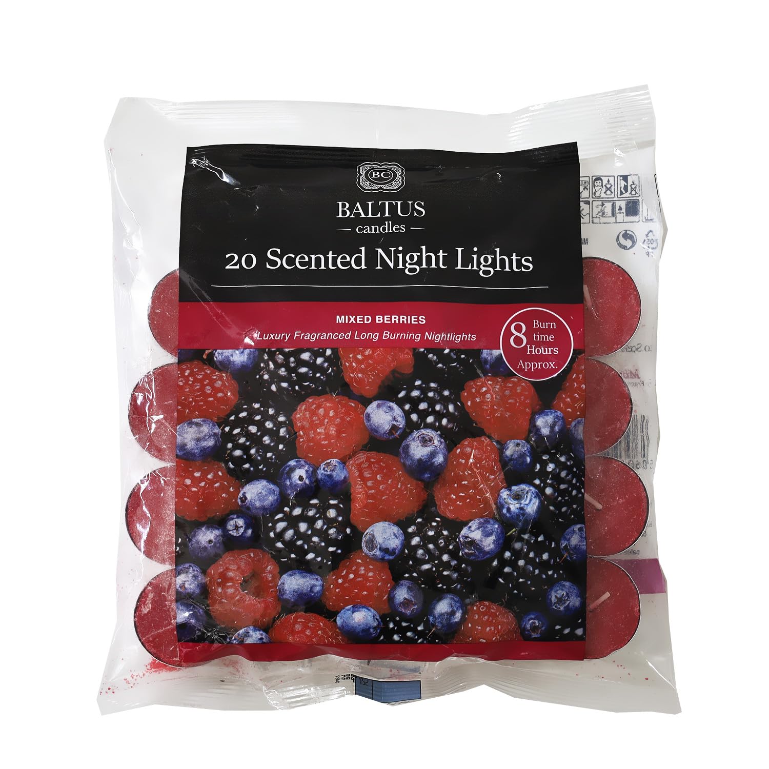 8 Hour Tea Lights 20 Pack (Mixed Berries), JNS_475599