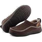 Zizor Men's Moccasin House Shoes Slippers Indoor Outdoor