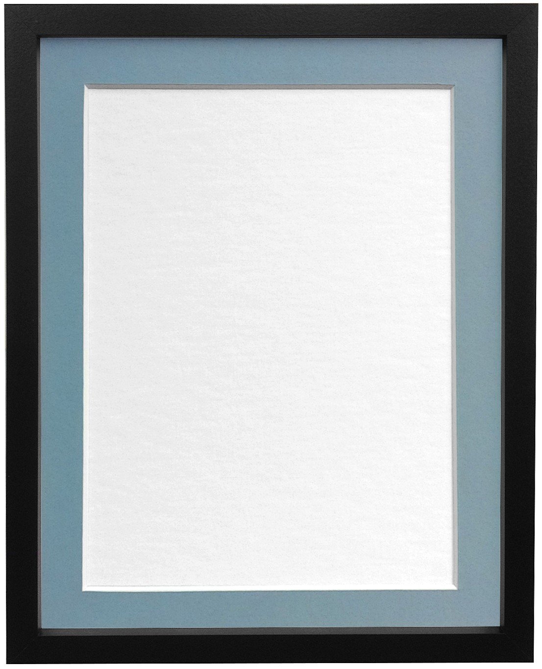 FRAMES BY POST 18mm wide Rio Black Picture Photo Frame with Light Blue