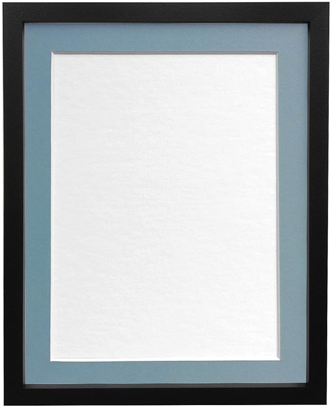 FRAMES BY POST 18mm wide Rio Black Picture Photo Frame with Light Blue