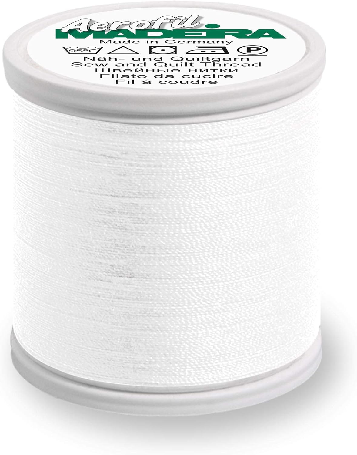 MADEIRA 9126-8010 Näh- und Quiltgarn, 2-lagig, Polyester, 120 W, Weiß