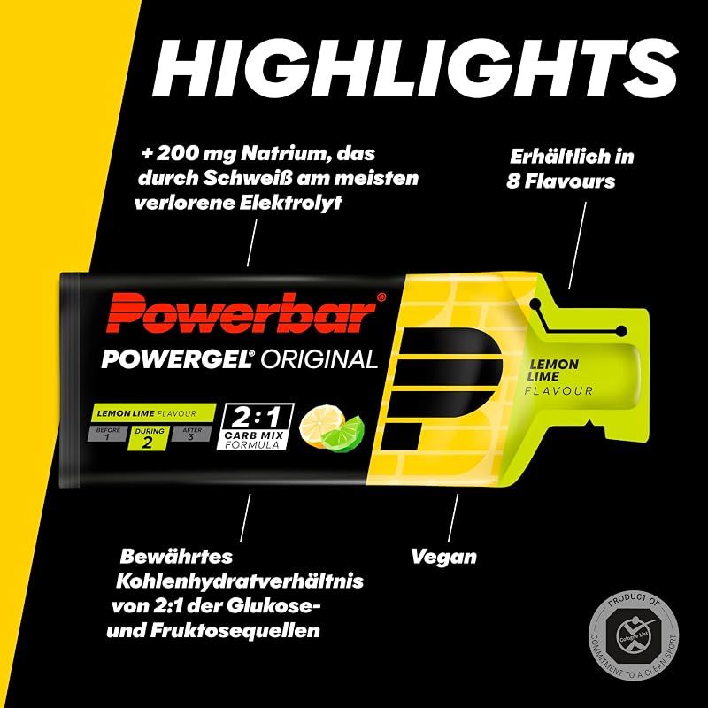 PowerGel (24x41g) Lemon Lime - Energie & Ausdauer - Energie-Gel