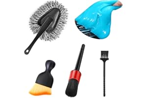 Fitosy Car Interior Detailing Duster Brush Cleaning Gel Kit, Soft Dash Vent Dusting Car Slime Putty Detail Brushes Cleaner Accessories Essentials Supplies Tools for Auto,Truck,SUV,RV