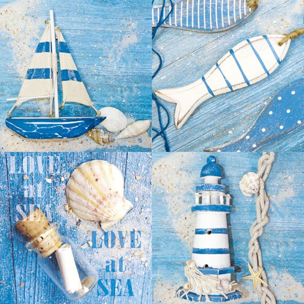 Ambiente Paper Napkins Serviettes Love At Sea Pack of 20 Luxury 3 Ply Nautical