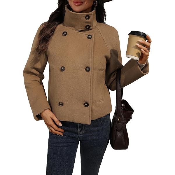 Amazon.com: ZouoYYii Women's Short Wool Jacket Coat - Winter