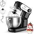 GEFT Stand Mixer-5.5-liter 6-Speed Kitchen Mixer with 600W Powerful Motor, Electric Food Mixer with Stainless Steel Mixing Bo