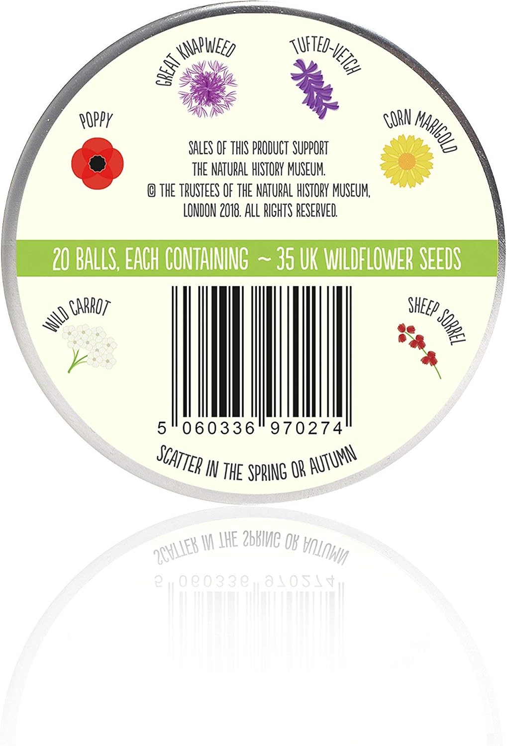 SEEDBALL Bird Mix Seed Bombs (Wild Flower Tin) - 20 Seed Balls, Green, 20 count (Pack of 1) - Image 5