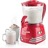 Nostalgia Retro Hot Chocolate Maker &amp; Milk Frother &ndash; 4-Cup Capacity, Heat &amp; Froth Setting &ndash; For Cappuccinos, Lattes, Cold Drinks &ndash; Two-Way Dripless Spout