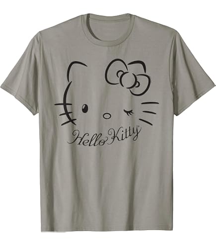 Amazon.com: Hello Kitty Distressed Nerd Glasses Tee Shirt T-Shirt
