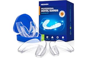 NEOMEN Mouth Guard for Teeth Grinding at Night: Moldable Custom Dental Guard for Sleeping - Nighttime Protection for Teeth 3 Packs