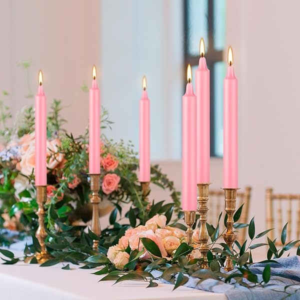 20 PCS PINK TAPER SPELL/CHIME TAPER CANDLE,4 INCH DINNER CANDLE STICKS FOR BIRTHDAYS, PARTIES, WICCA WICCAN SUPPLIES AND CHRISTMAS