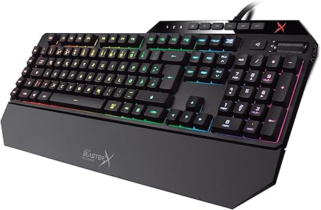 Sound Blasterx Usb Gaming Tastatur Vanguard K08 Beleuchtet Handballenauflage Black Amazon Co Uk Computers Accessories