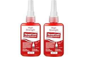 Thread Lock High Strength, 2 x 50ml Lock Tight Threadlocker Prevent Nuts, Bolts, Bearings, Fasteners and Screws from Loosenin