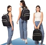LOVEVOOK Laptop Backpack Women 15.6 inch USB Port Padded 10 Pockets Black view 7