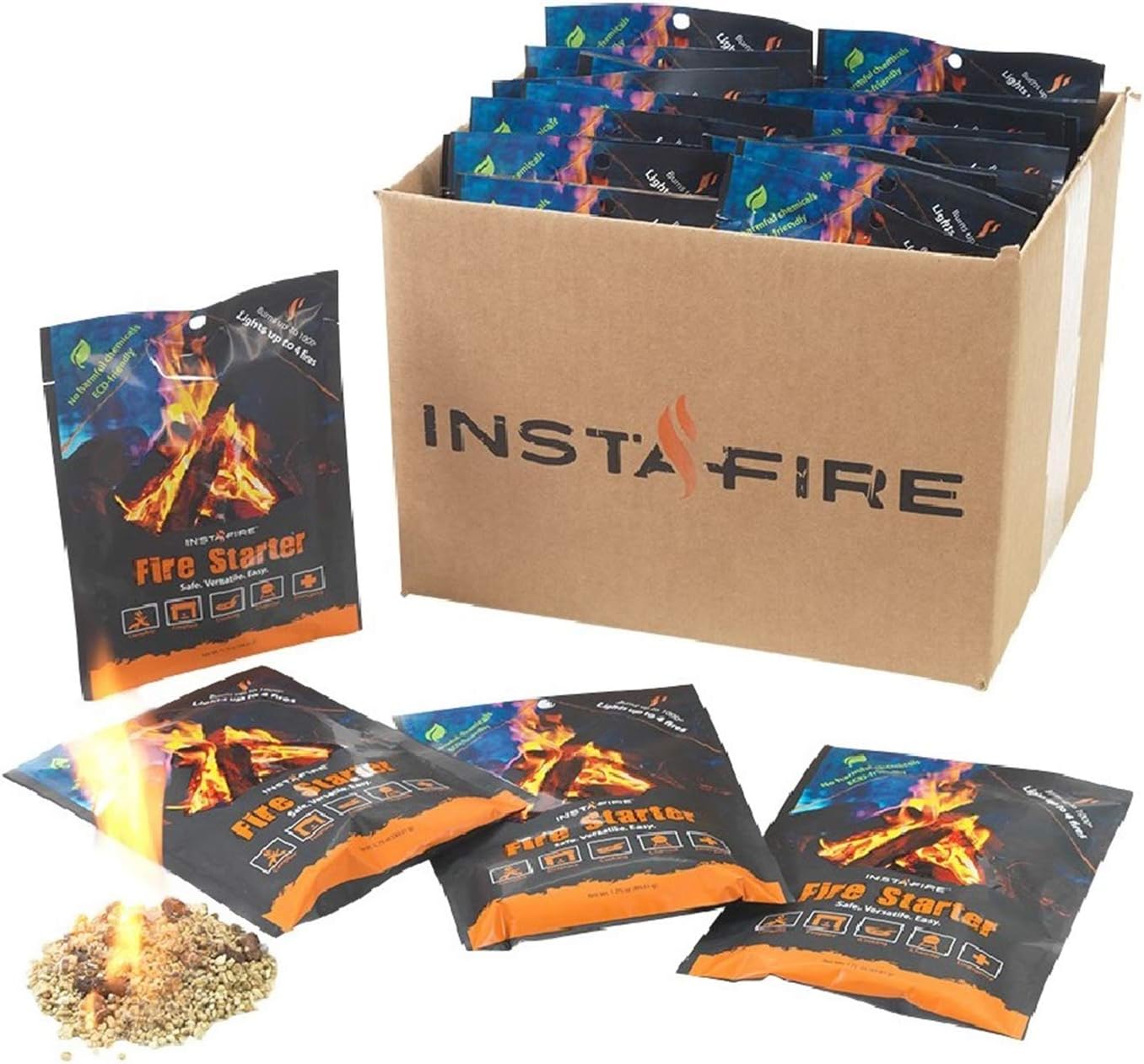 InstaFire Fire Starter, 30 Durable Mylar Packs Amazon.ca Sports